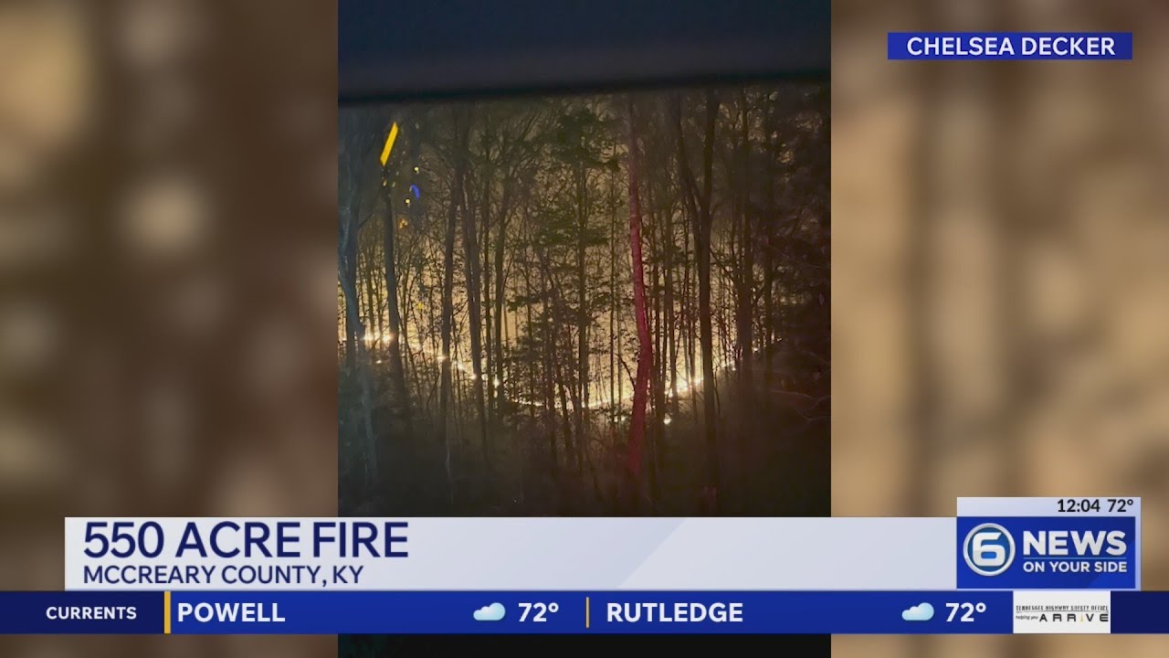 Crews fight 550-acre fire in Daniel Boone National Forest