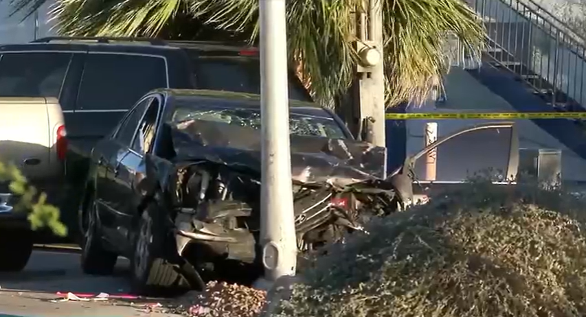Passenger waiting in Walmart parking lot car killed after suspect allegedly steals vehicle and crashed it