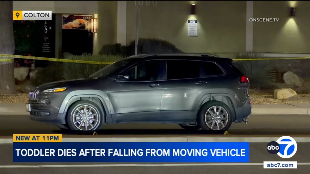 Toddler dies after falling out of moving vehicle in Colton