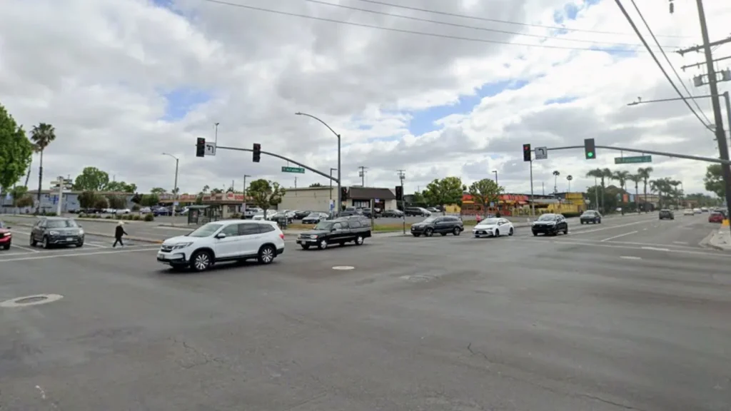 A 72-year-old bicyclist was struck and killed by a driver at a busy intersection in Santa Ana on Sept. 4, 2026. (Google Maps)